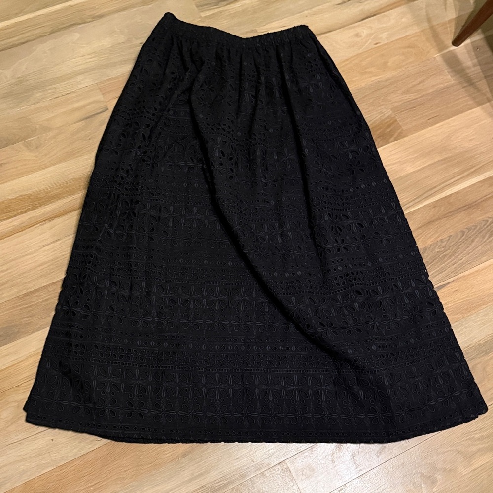 J. Crew Side-Slit Maxi Skirt in Eyelet - Picture 5 of 5